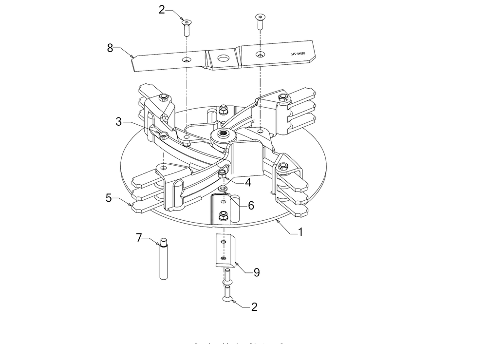Impeller Components Diagram and Parts List for CS2210 (24A41M4710)(2017) Cub Cadet Chipper Shredder